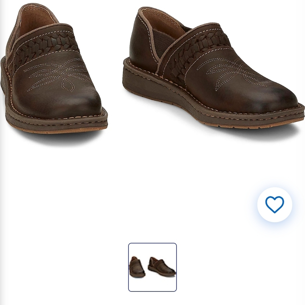 Justin Boots Dark Brown Leather Clogs